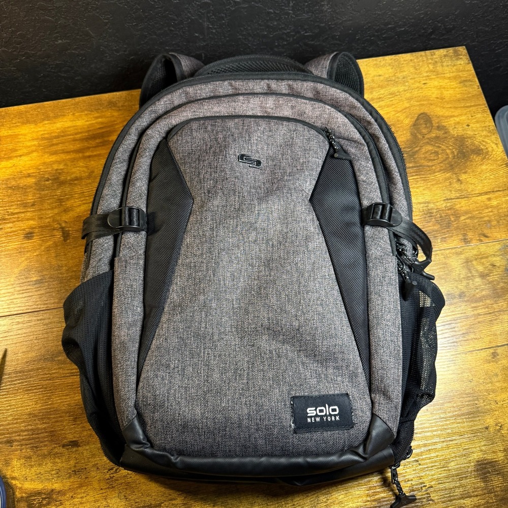 Solo New York Draft ACV700-10 Grey Polyester Laptop Backpack Mens Womens OS‎